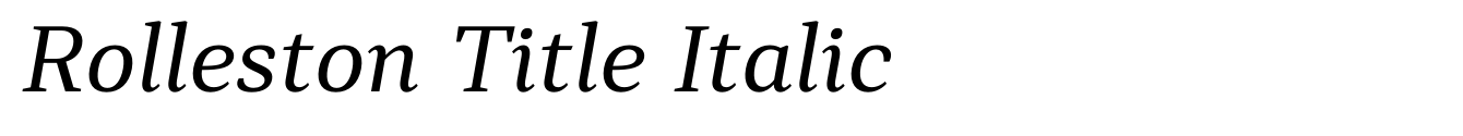 Rolleston Title Italic image